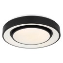 Globo 41368-24 Sully LED mennyezeti lámpa 1x24W | 800lm | 3000-6500K | RGB - szabályozható, távirányítás, szivárvány effektus, éjszakai üzemmód, memória funkció, fekete, opál