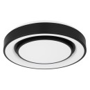 Globo 41368-24 Sully LED mennyezeti lámpa 1x24W | 800lm | 3000-6500K | RGB - szabályozható, távirányítás, szivárvány effektus, éjszakai üzemmód, memória funkció, fekete, opál