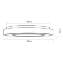 Globo 41368-24 Sully LED mennyezeti lámpa 1x24W | 800lm | 3000-6500K | RGB - szabályozható, távirányítás, szivárvány effektus, éjszakai üzemmód, memória funkció, fekete, opál