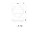 Globo 48048D LED mennyezetre szerelhető lámpa SYRAKUS | 12W integrált LED forrás | 629lm | 3000K