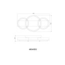 Globo 48048D2 LED mennyezetre szerelhető lámpa SYRAKUS  | 40W integrált LED forrás | 1590lm | 3000K