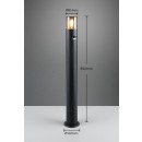 Trio T422260132 kerti oszloplámpa HOOSIC E27