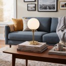 Italux TB-92039-GD LED asztali lámpa Cave | 4.8W integrált LED forrás | 495lm | 3000K | kapcsolóval | aranyszínű | opál