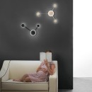 Luce Ambiente Design ETERE-PL2 NER LED mennyezetre szerelhető lámpa ETERE | 10W integrált LED forrás | fekete