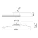 Globo 67129-12 LED süllyesztett mennyezeti lámpa Tansy I 1x12W | 1000lm | 3000-4000-6000K | IP44 - állítható, memória funkció, fokozatos szabályozás, fekete