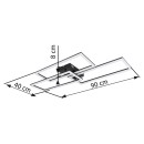 Globo 67247-58 LED mennyezetre szerelhető lámpa Tiny1x58W | 4300lm | 2700-6000K - távirányítás, szabályozható, memória funkció, éjszakai üzemmód, fekete, opál