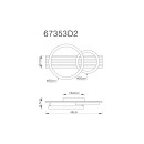 Globo TISHA 67353D2 LED mennyezetre szerelhető lámpa | 18W LED | 850lm | 3000K