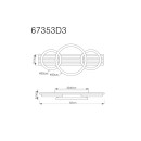 Globo TISHA 67353D3 LED mennyezetre szerelhető lámpa | 24W LED | 1200lm | 3000K