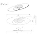 Globo 67362-42 LED mennyezetre szerelhető lámpa TISHA  | 40W integrált LED forrás | 1700lm | 3000K
