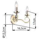 Globo 69003-2W fali lámpa Truncatus 2x40W | E14 - sárgaréz