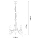 Globo 69003-3 mennyezeti függőlámpa Truncatus 3x40W | E14 - sárgaréz