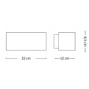 Ideal Lux 158822 kültéri fali lámpa Andromeda Grigio 1x60W|E27|IP55 - szürke