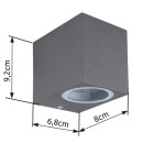 Globo 34164 kültéri fali lámpa Veronika 1x35W | GU10 | IP44 - antracit