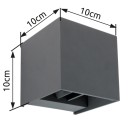 Globo 34168 LED kültéri fali lámpa Veronika 1x3W | 308lm | 3000K | IP54 - antracit
