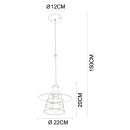 Globo 15086BH mennyezeti függőlámpa Viejo 1x60W | E27 - fekete, sárgaréz, arany