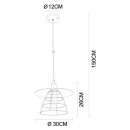 Globo 15086BH1 mennyezeti függőlámpa Viejo 1x60W | E27 - fekete, sárgaréz, arany