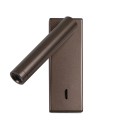 Italux 5906630853786 LED fali spotlámpa Cali | 2.5W integrált LED forrás | 3000K | kapcsolóval | barna