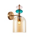 Italux WL-30263-1B-BRO-AMB fali lámpa Busco E27