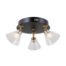 Italux WL-34393-3R-BK-HBR LED mennyezeti spotlámpa Orella | 12W LED | 750lm | 3000K