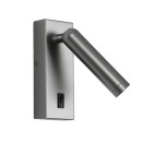 Italux WL-46376-1-GR LED fali spotlámpa Nova | 3W LED | 153lm | 3000K