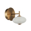 Italux WL-8545-1-BK-GD LED fali lámpa Nico | 5W integrált LED forrás | 3000K | aranyszínű | fekete | fehér