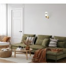 Italux WL-94981-1B-GD LED fali lámpa Evans | 12W integrált LED forrás | 3000K | aranyszínű | opál