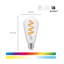 Philips 8720169072213 LED intelligens izzó | 6,3W E27 | 470 lm | 2200-6500+RGBK