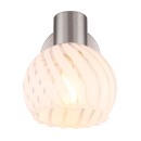 Globo 54025-2 fali lámpa Willy 1x40W | E27 - matt nikkel, fehér