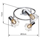 Globo 54802-3 mennyezeti lámpa csillár Xara I 3x40W | E14 - króm