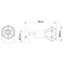 Globo 54802S-1 fali lámpa Xara 1x40W | E14 - fekete