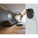 Globo 54802S-1AB fali lámpa Xara I 1x40W | E14 - fekete, sárgaréz