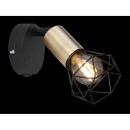 Globo 54802S-1AB fali lámpa Xara I 1x40W | E14 - fekete, sárgaréz