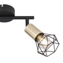 Globo 54802S-2AB mennyezetre szerelhető lámpa Xara I 2x40W | E14 - fekete, sárgaréz