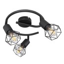 Globo 54802S-3 mennyezetre szerelhető lámpa Xara 3x40W | E14 - fekete