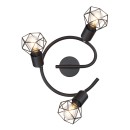 Globo 54802S-3 mennyezetre szerelhető lámpa Xara 3x40W | E14 - fekete