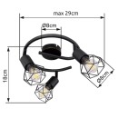 Globo 54802S-3 mennyezetre szerelhető lámpa Xara 3x40W | E14 - fekete
