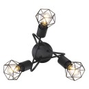 Globo 54802S-3D mennyezetre szerelhető lámpa Xara 3x40W | E14 - fekete