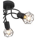 Globo 54802S-3D mennyezetre szerelhető lámpa Xara 3x40W | E14 - fekete