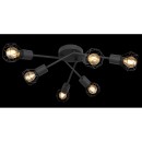 Globo 54802S-6 mennyezetre szerelhető lámpa Xara 6x40W | E14 - fekete
