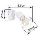 Globo 54802W-1 fali lámpa Xara 1x40W | E14 - fehér
