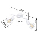 Globo 54802W-2 mennyezetre szerelhető lámpa Xara 2x40W | E14 - fehér