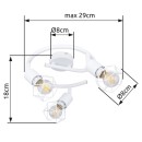 Globo 54802W-3 mennyezetre szerelhető lámpa Xara 3x40W | E14 - fehér