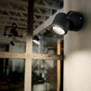 Ideal Lux 129501 kültéri fali lámpa Xenon 2x28W|GU10|IP44 - fekete