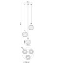 Globo XIA 15754-3H mennyezeti függőlámpa E27