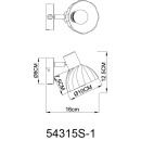 Globo ZACHERY 54315S-1 fali spotlámpa E14