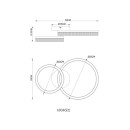 Globo 48046D2 LED mennyezetre szerelhető lámpa ZARA  | 24W integrált LED forrás | 1800lm | 3000K