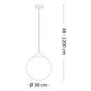 Ideal Lux 160863  mennyezeti függőlámpa Boa Bianco 1x60W|E27 - fehér