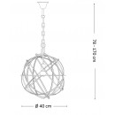 Ideal Lux 155968 mennyezeti függőlámpa Konse Oro 1x60W|E27 - aranyszínű