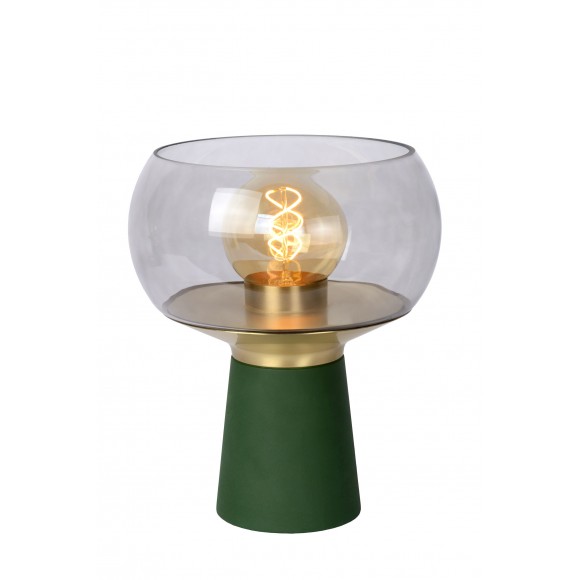 Lucide 05540/01/33 FARRIS asztali díszlámpa H280mm | 1xE27 - zöld, füstüveg