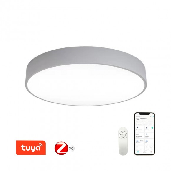 Immax NEO 07143-GR80 Rondate LED mennyezeti lámpa 1x65W | 4550lm | 2700-6500K - ZigBee 3.0, távirányítás, szabályozható, szürke